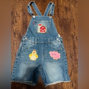 Levi’s Kids Denim Overalls with Farmhouse patches